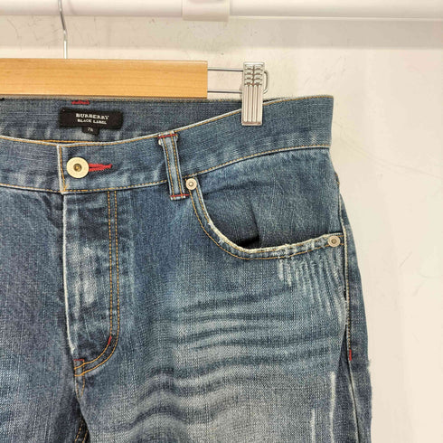バーバリーブラックレーベル BURBERRY BLACK LABEL used加工デニムパンツ メンズ  76